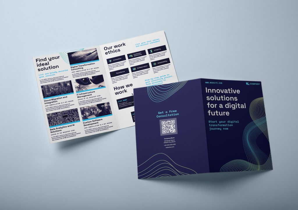 Dípticos y Tripticos personalizados en gabellas artes gráficas